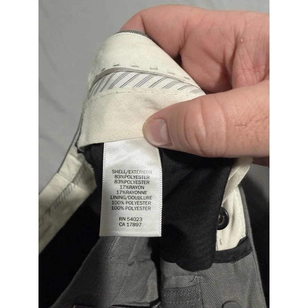 banana republic modern fit grey dress pants, zip fly, men's 31x31